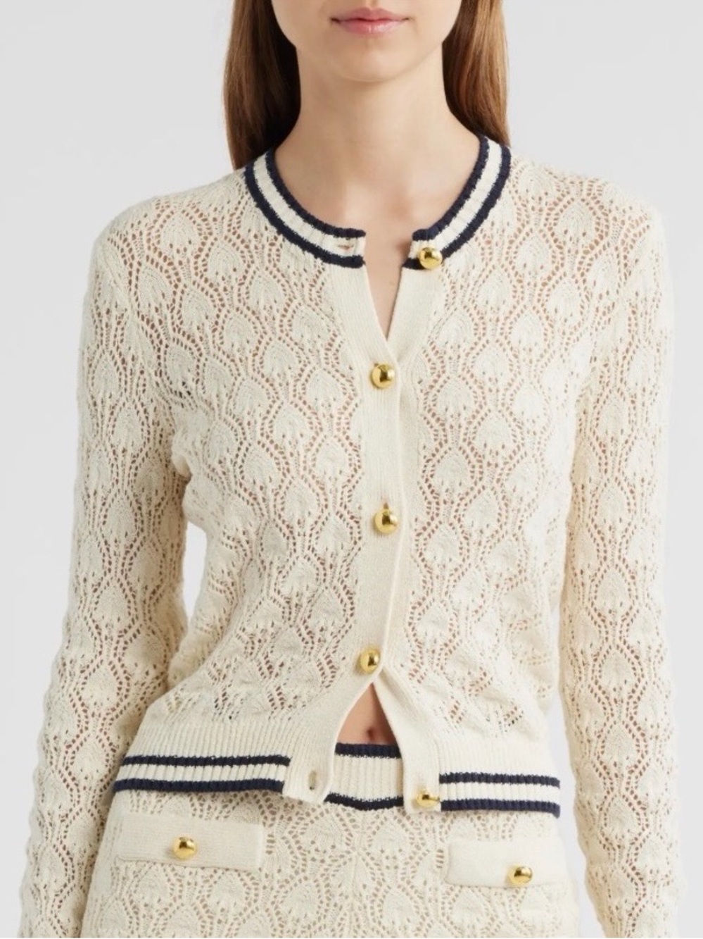 FRAME The Rookie Open Stitch Cardigan